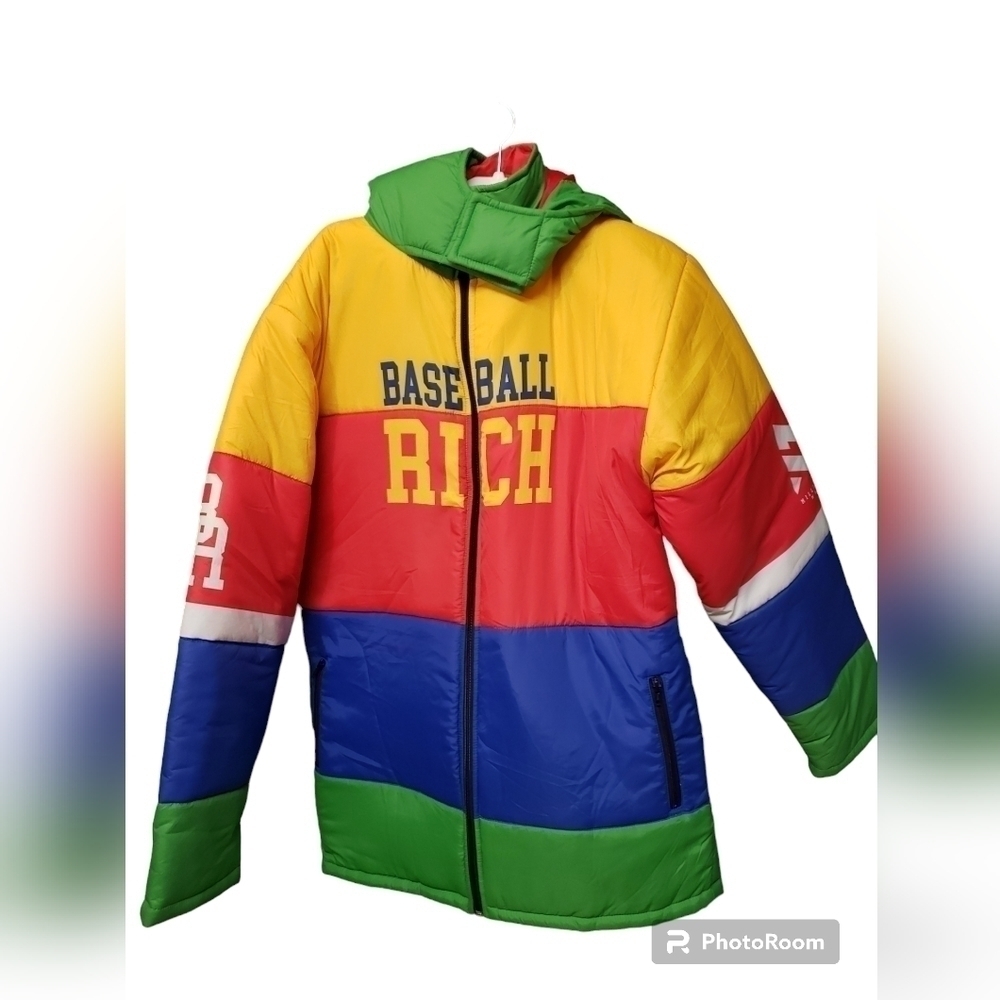 Baseball Rich Puffer Coat. Men's  size 2XL